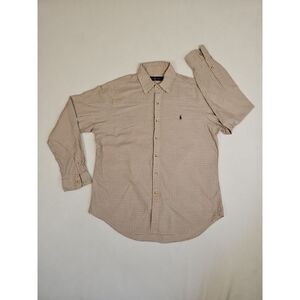 Ralph Lauren Flannel Shirt Mens L Blue Red Plaid Check Long Sleeve Lightweight‎